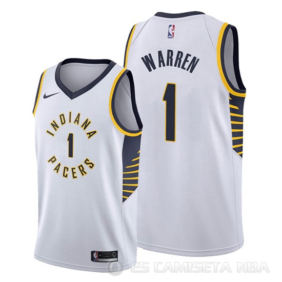 Camiseta T.j. Warren #1 Indiana Pacers Association Blanco - Haga un click en la imagen para cerrar